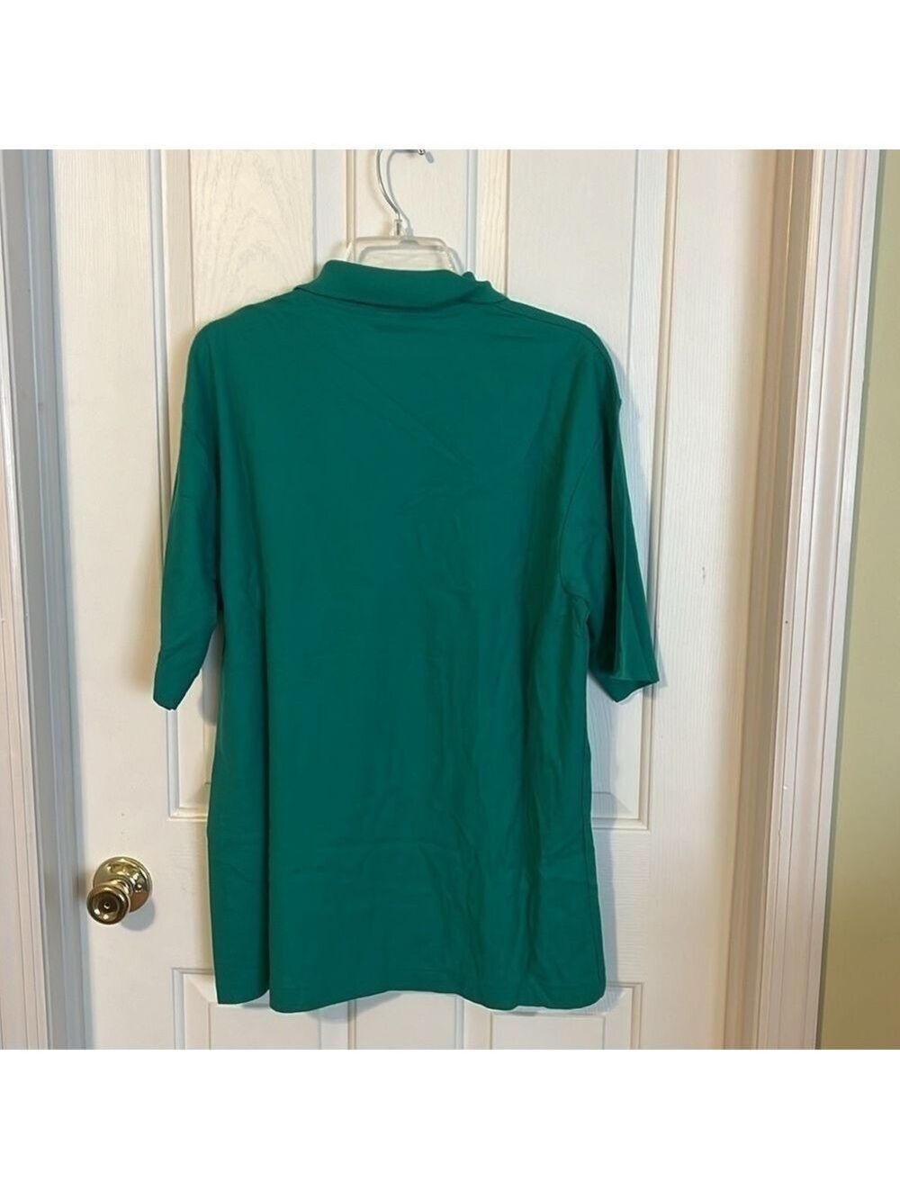 Outer banks vintage “Basic”  advertisement polo shirt. Size L. Green. - Picture 3 of 9